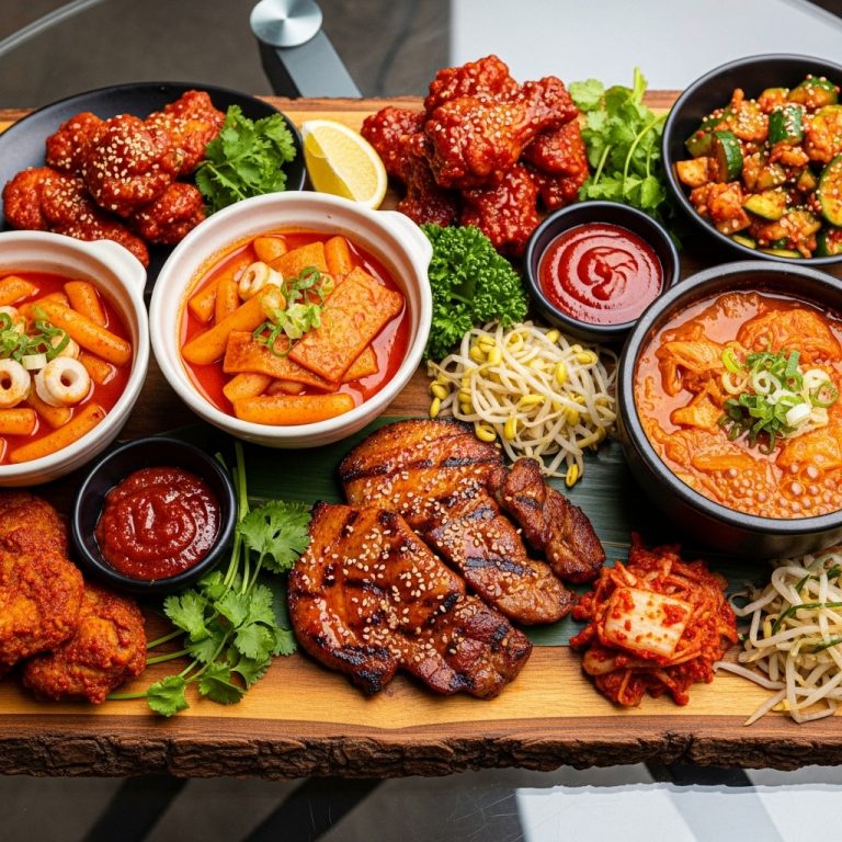 Fiery Korean BBQ Street Food Feast