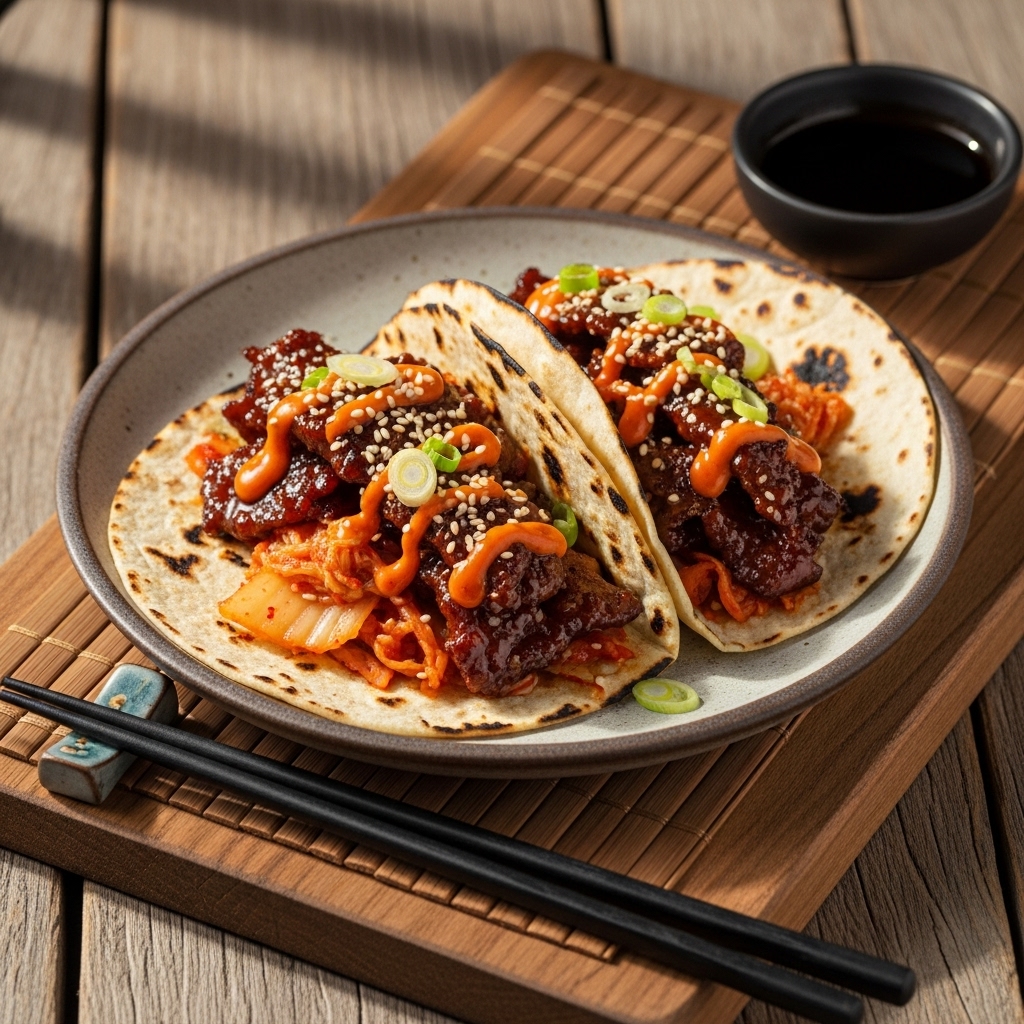 Fiery Korean BBQ Street Food Tacos