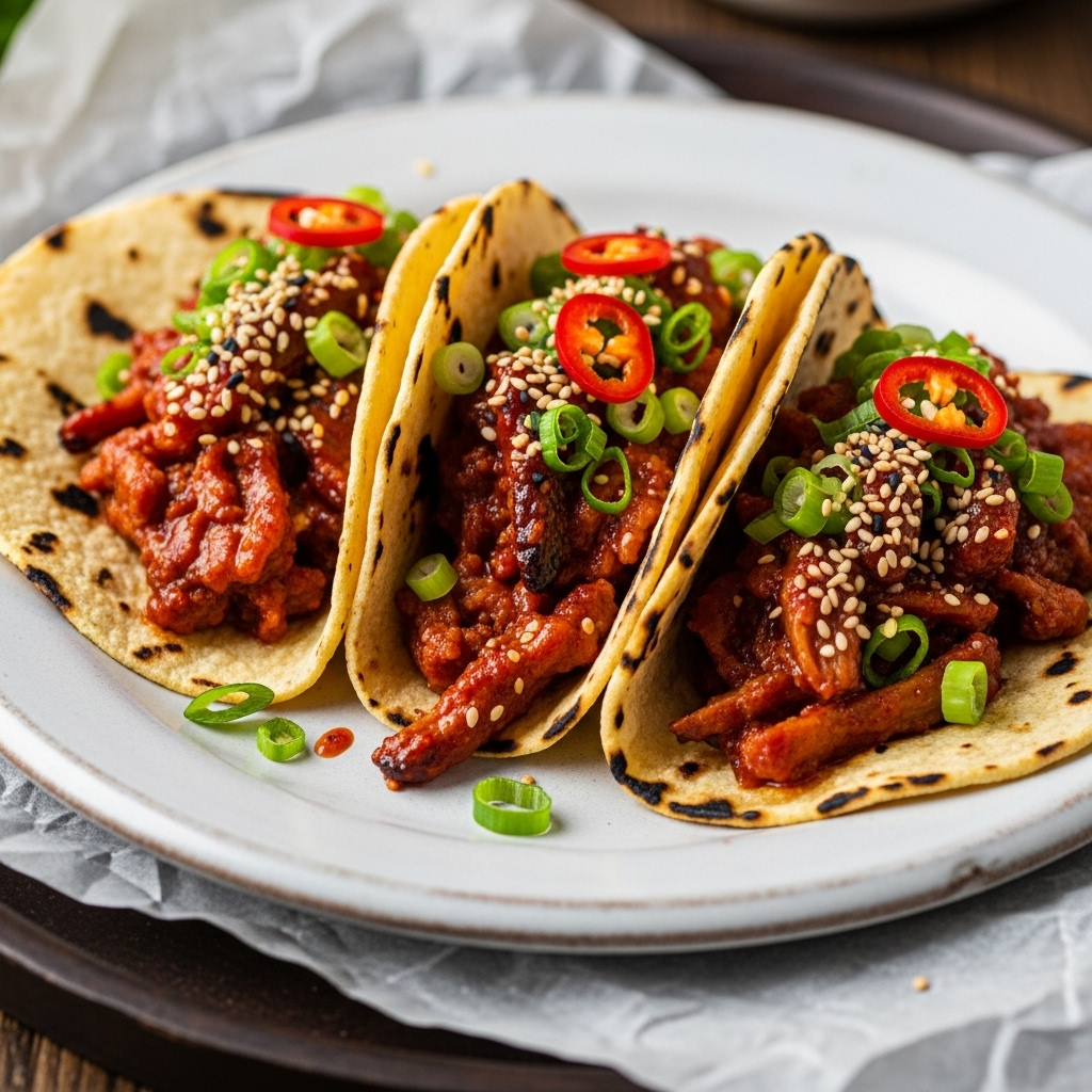 Fiery Szechuan BBQ Street Tacos