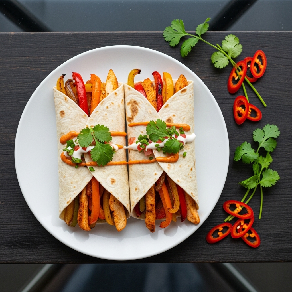 Fiery Tex-Mex Grilled Chicken Fajita Wraps
