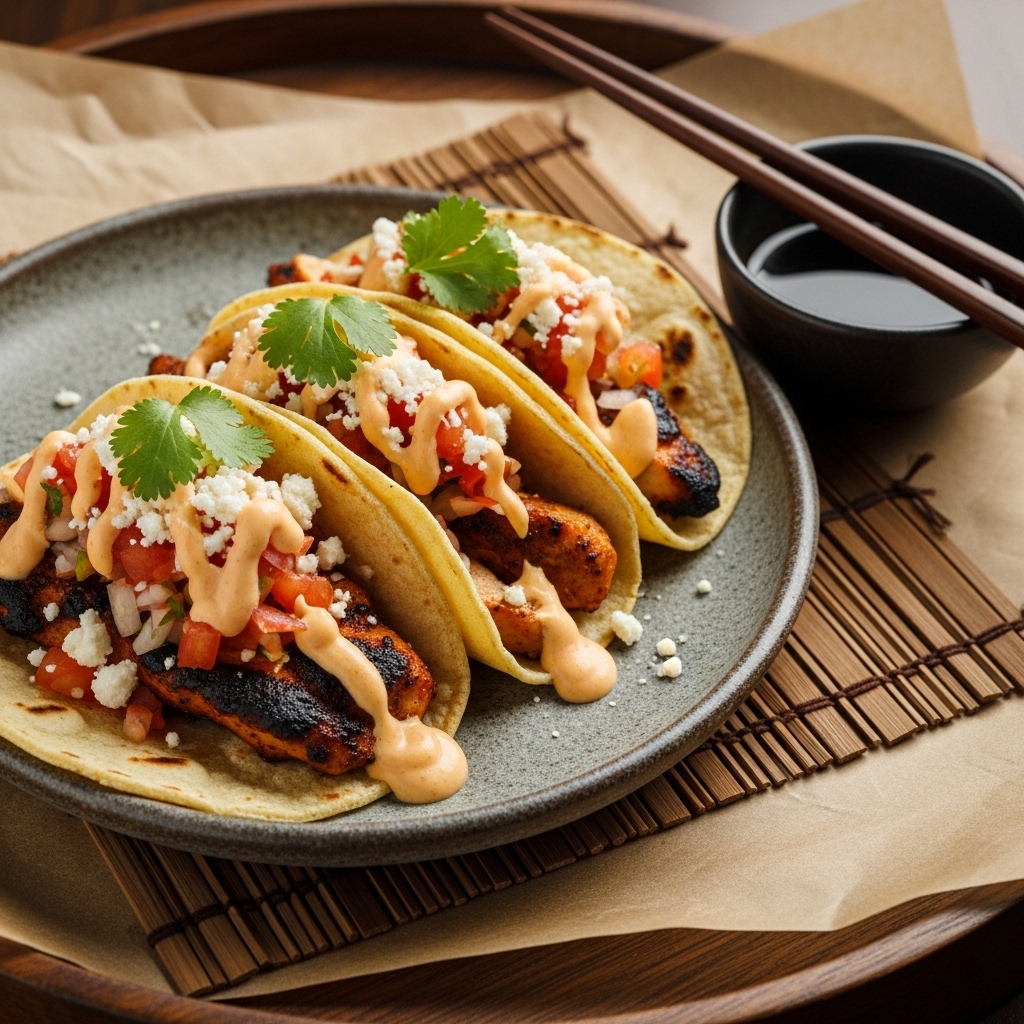 Fiery Tex-Mex Grilled Chicken Tacos with Smoky Chipotle Crema