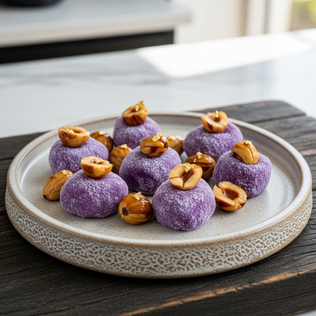 Filipino Ube Mochi Bites: Heavenly Pili Nut-Infused Treats