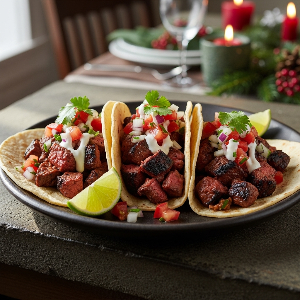 Fire-Roasted Carne Asada Tacos