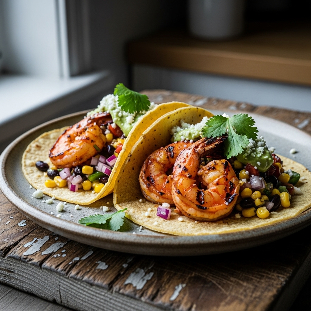 Fire-Roasted Chipotle Shrimp Tacos