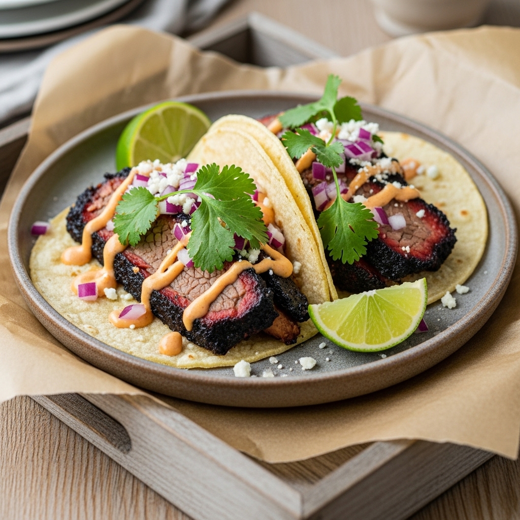 Fire-Roasted Texas Brisket Tacos