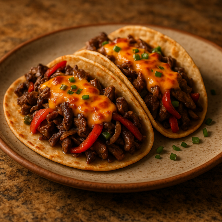 Fireball Philly Cheesesteak Street Tacos