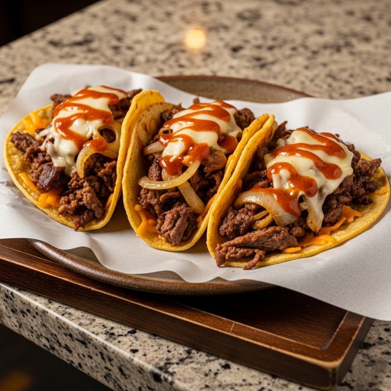 Fireball Philly Cheesesteak Tacos