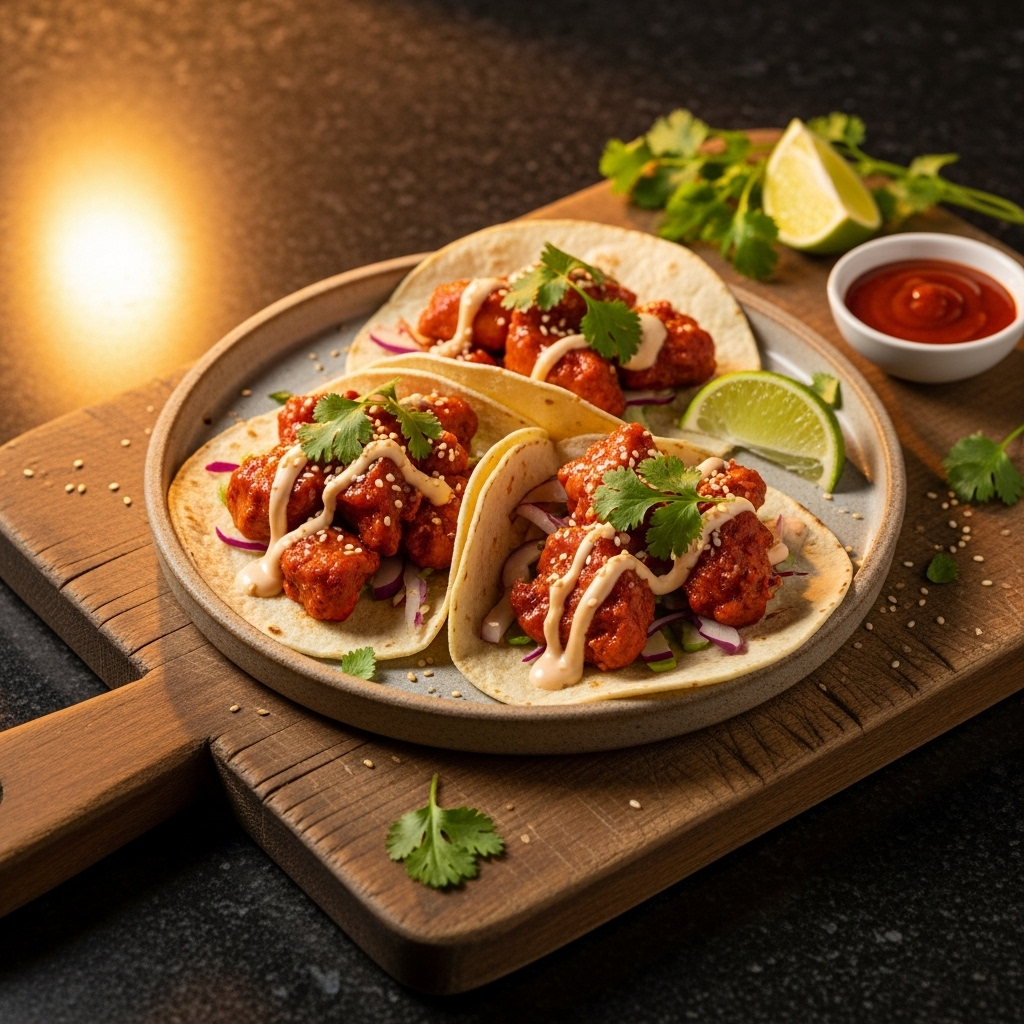 Firecracker BBQ Chicken Street Tacos