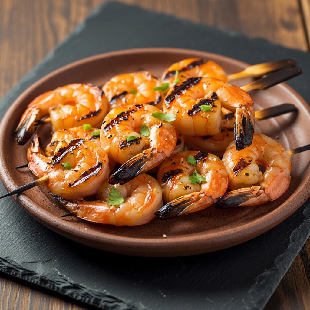 Firecracker BBQ Shrimp Skewers