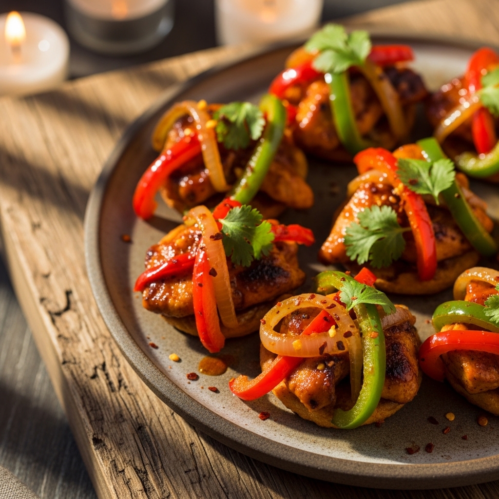Firecracker Chicken Fajita Bites