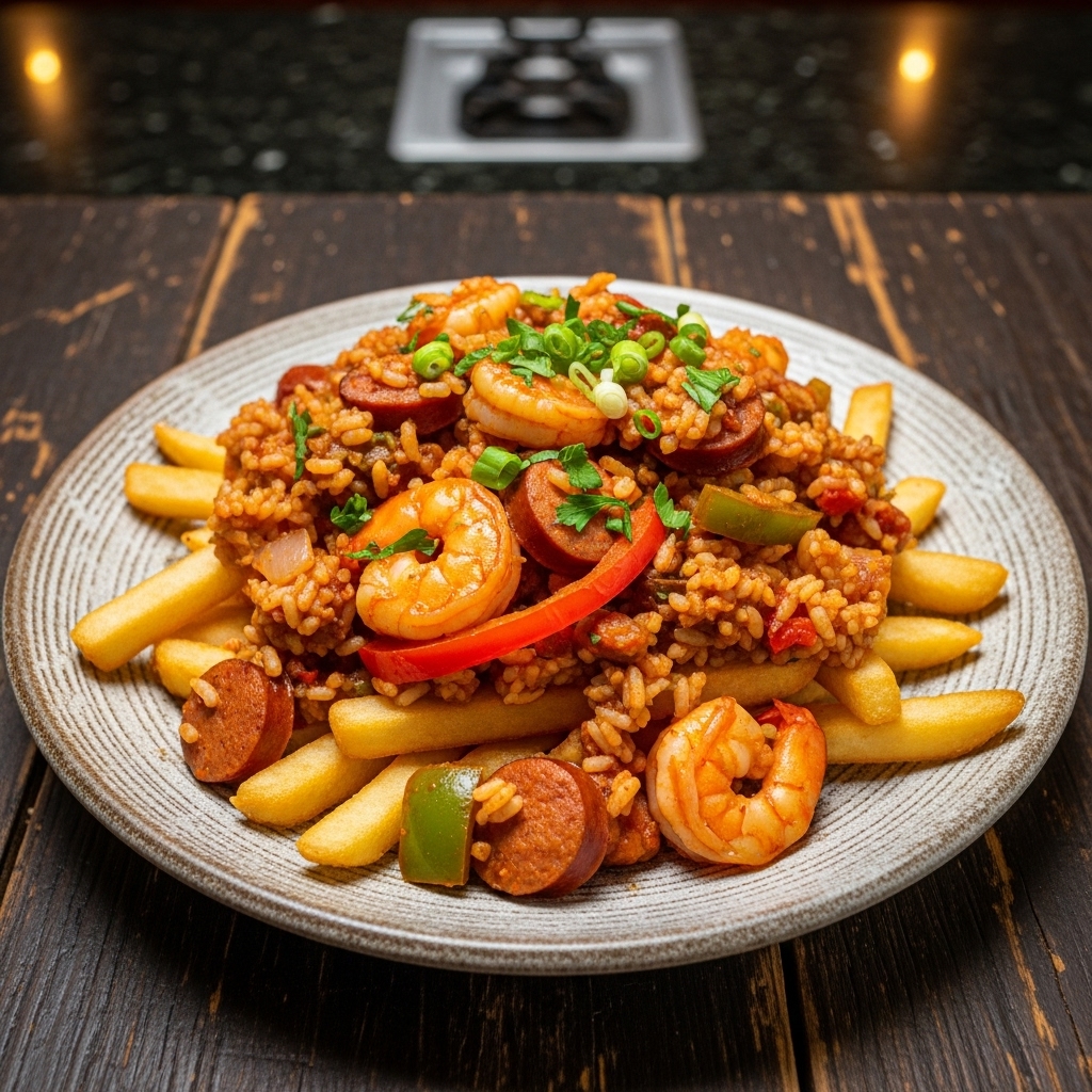 Firecracker Jambalaya Street Fries