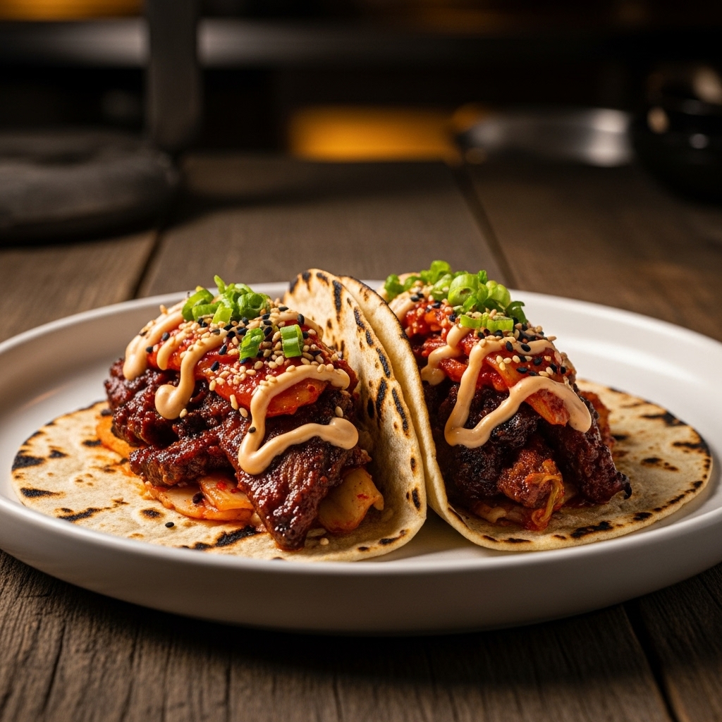 Firecracker Korean BBQ Tacos