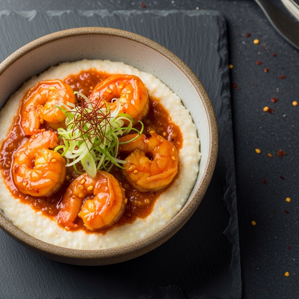 Firecracker Shrimp & Creamy Grits