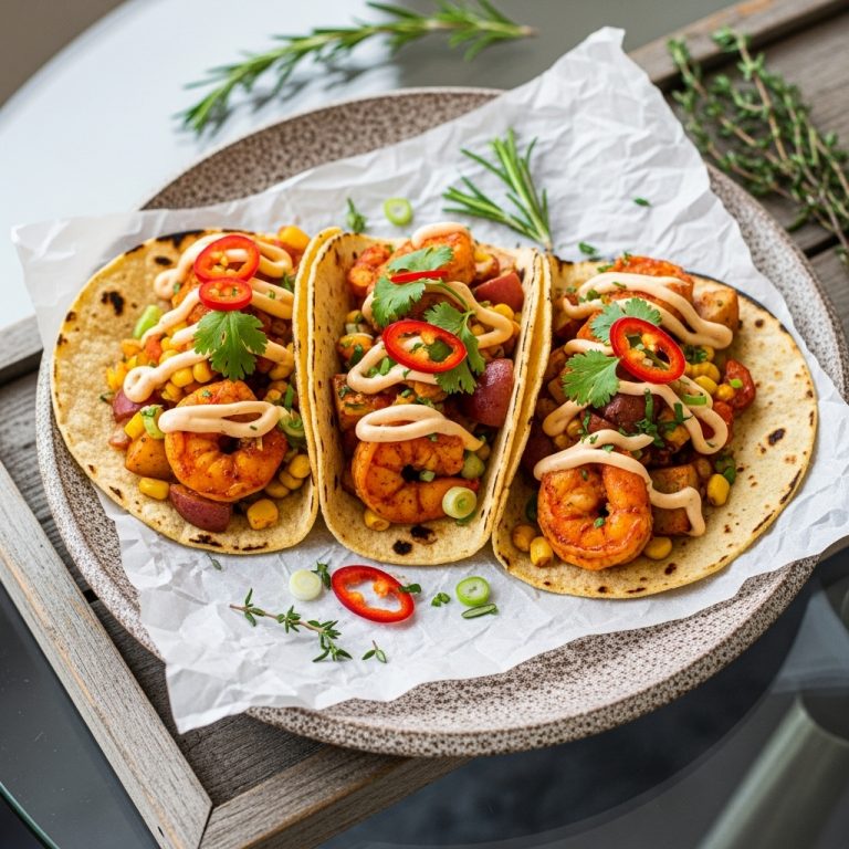 Firecracker Shrimp Boil Street Tacos