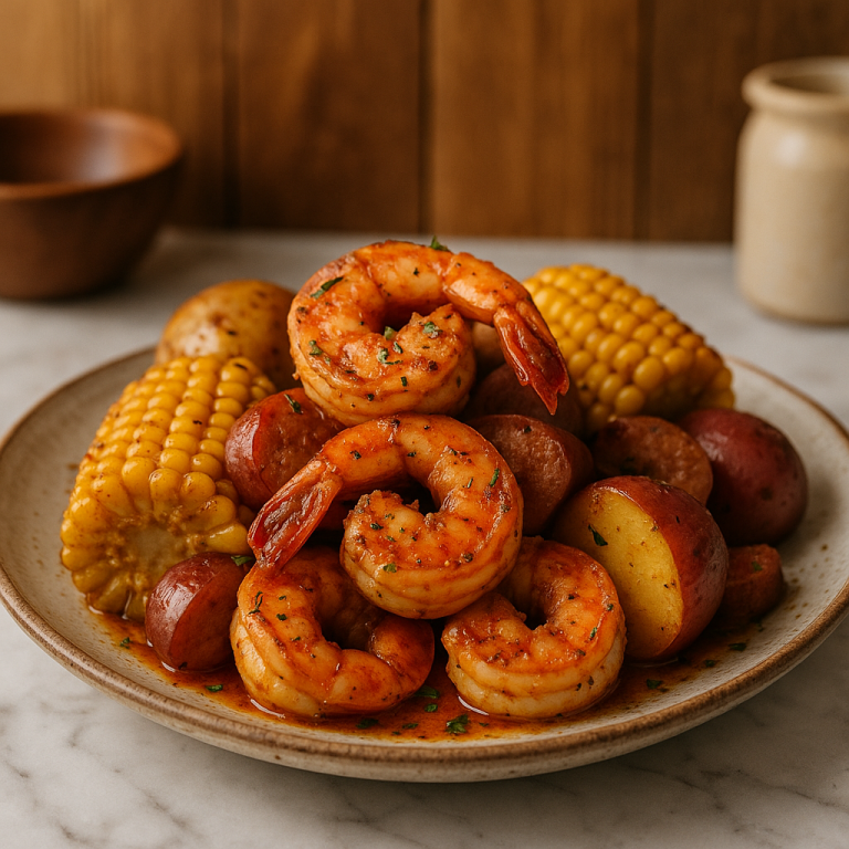 Firecracker Shrimp Boil with Smoky Garlic Butter