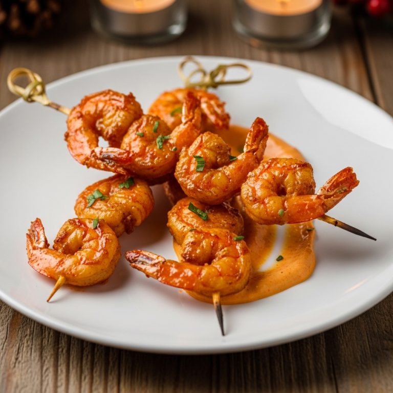 Firecracker Shrimp Skewers with Smoky Chipotle Aioli