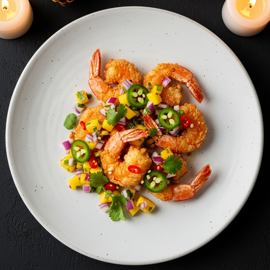 Firecracker Shrimp with Spicy Mango Salsa