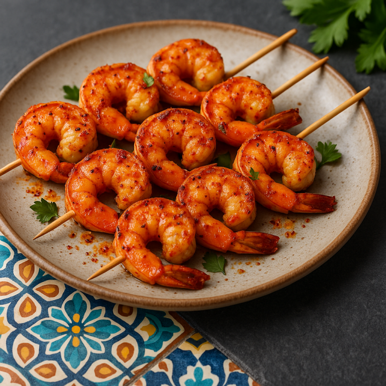 Firecracker Street Shrimp Skewers