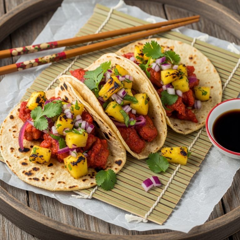 Firecracker Street Tacos with Charred Pineapple Salsa