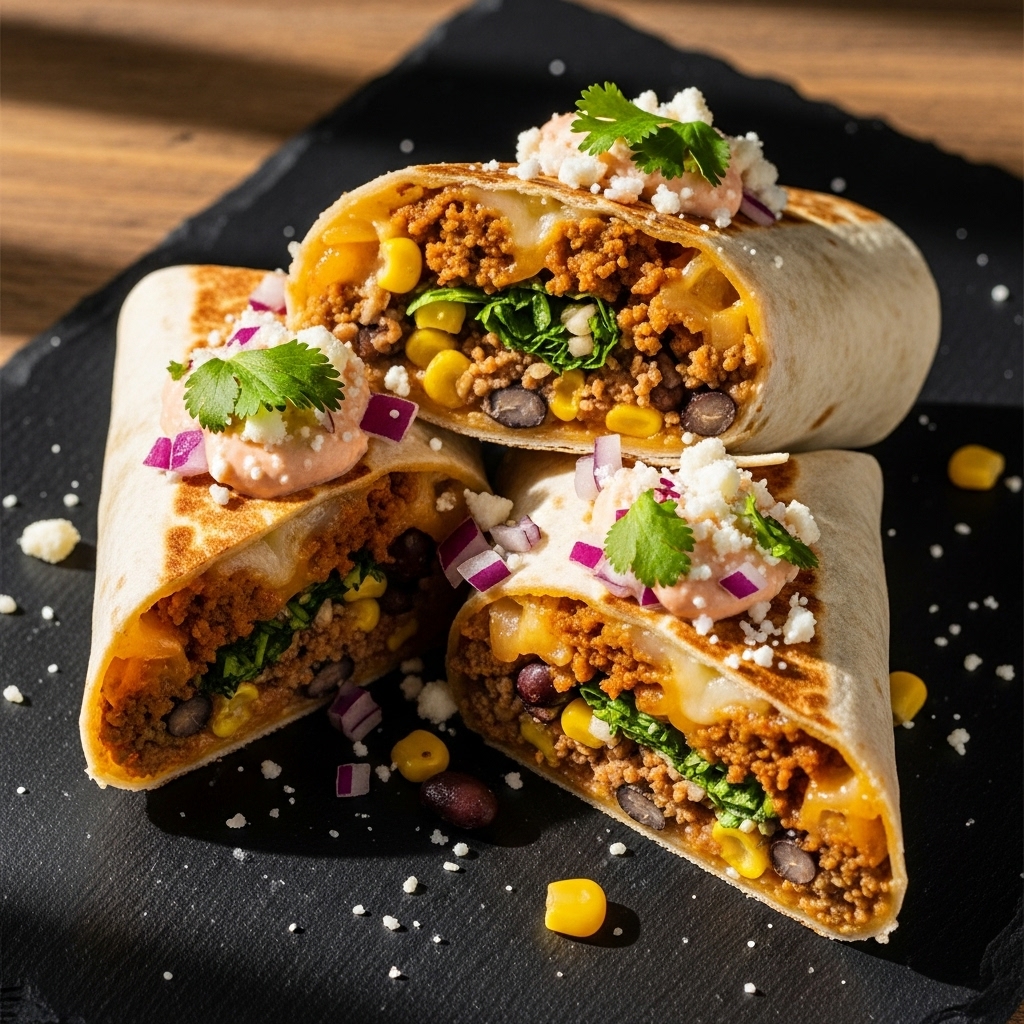 Firecracker Tex-Mex Cookout Burritos