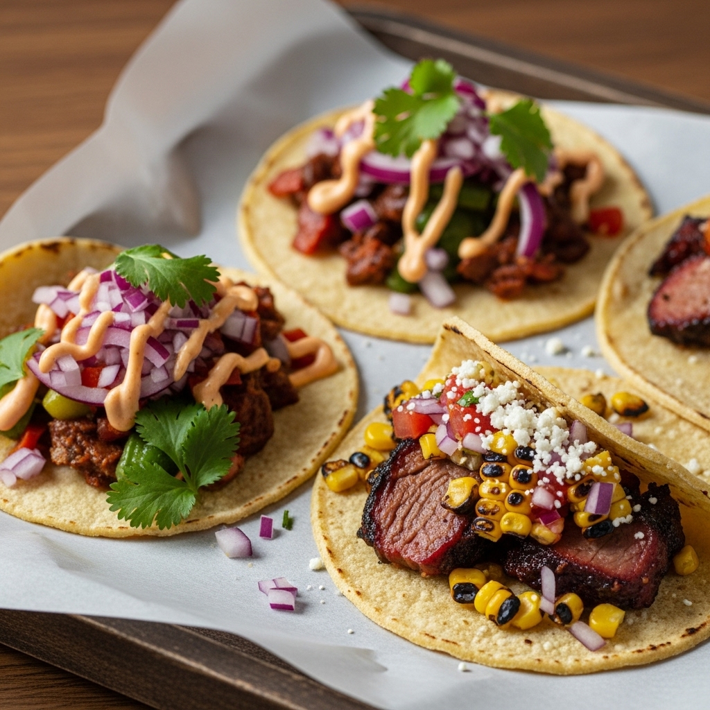 Food Truck Favorite Lunch: BBQ Street-Fusion Tacos