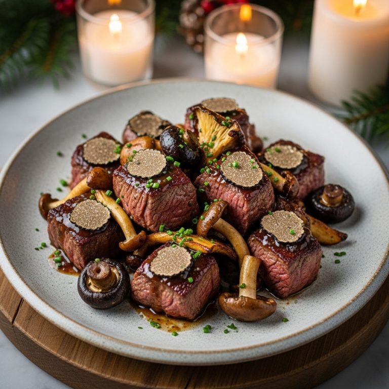 Food-Truck Favorite Lunch: Truffled Mushroom Steak Bites