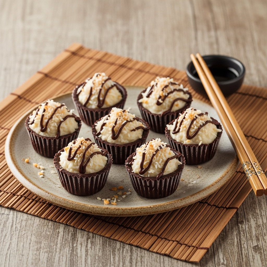 Frozen Chocolate Truffle Coconut Cups