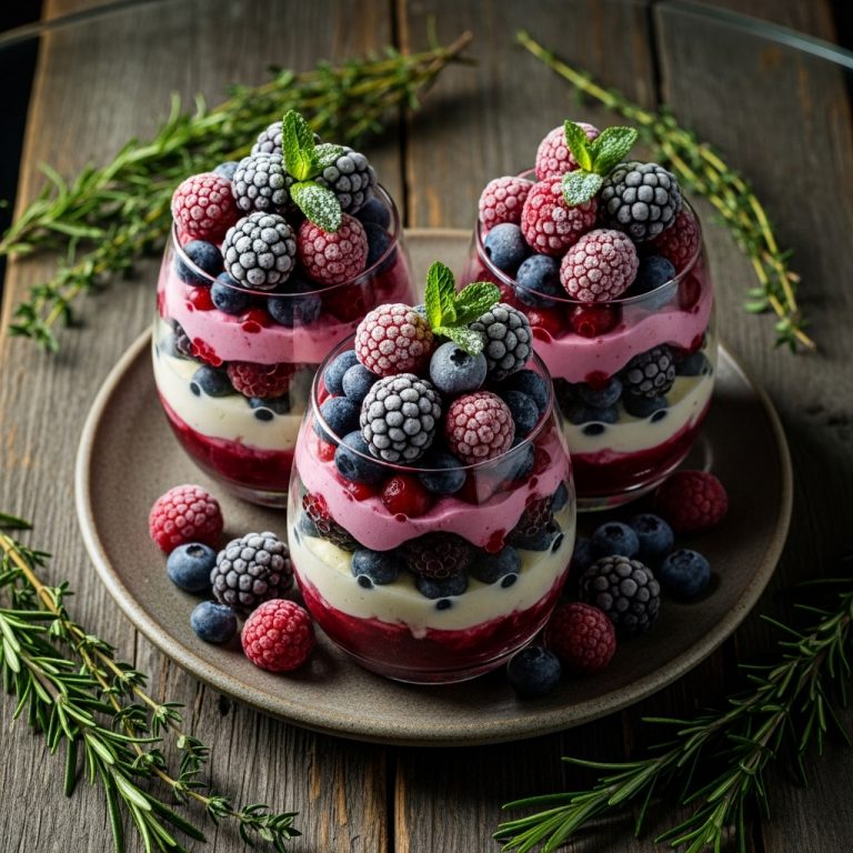 Frozen Forest Berry Parfaits