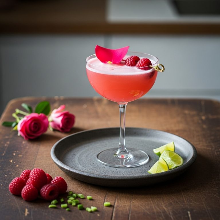 Fruchtige Rosen-Koktail