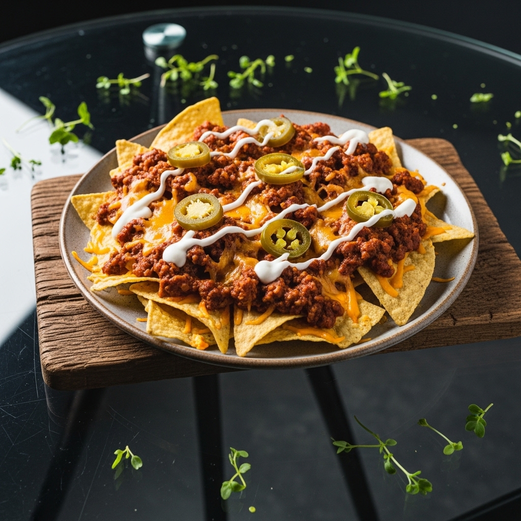 Game Day Firecracker Chili Nachos