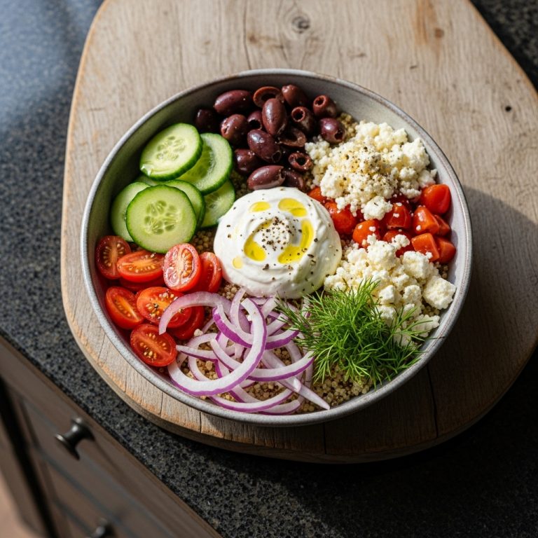 Garden Fresh Greek Vegan Breakfast Bowl