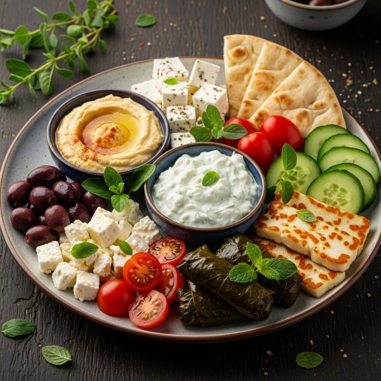 Garden Fresh Greek Vegetarian Mezze Platter for Two (with Recipes)