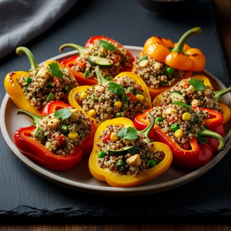 Garden Fresh Vegan Quinoa-Stuffed Bell Peppers
