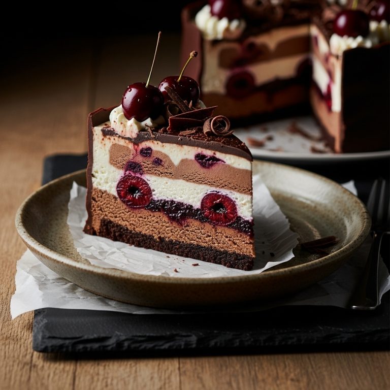 German Frozen Treat: Keto Black Forest Ice Cream Cake