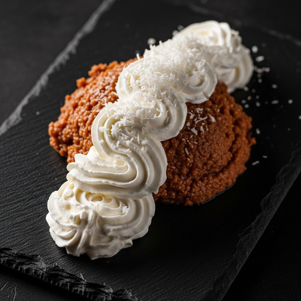 Ghanaian Dessert Delight: Palm Nut Pudding With Coconut Whipped Cream