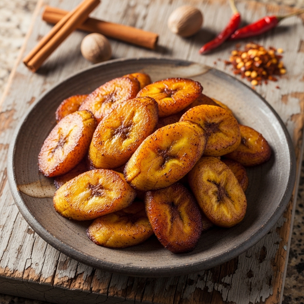 Ghanaian Kelewele – Spicy Fried Plantains with Cinnamon & Nutmeg