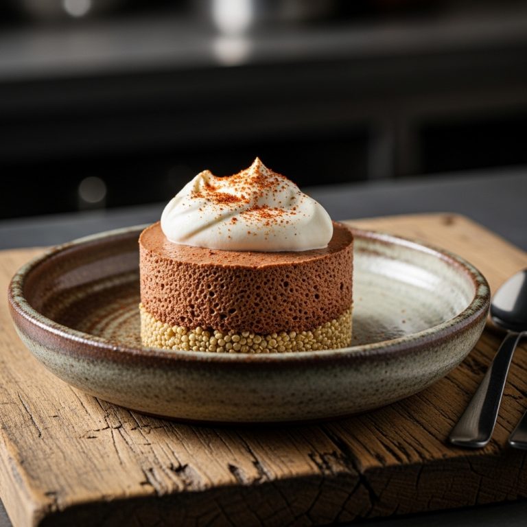 Gluten-Free Chilean Merken Chocolate Mousse with Quinoa Crust