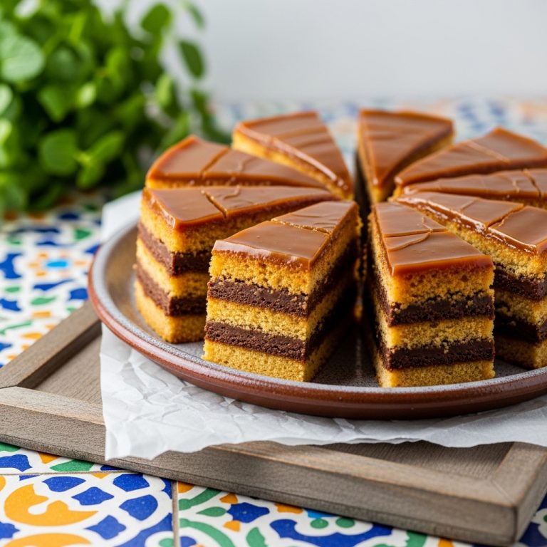 Gluten-Free Hungarian Dobos Torte: Layered Delight of Caramelized Sponge Cakes and Chocolate Ganache