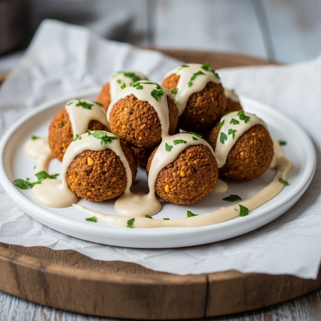 Gluten-Free Israeli Falafel & Tahini Delight: A Cinematic Middle Eastern Feast