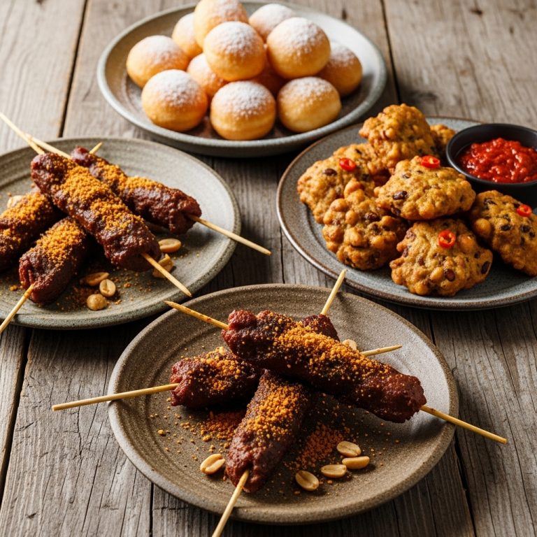 Gluten-Free Nigerian Breakfast Feast: Suya Bites, Puff Puff, and Akara
