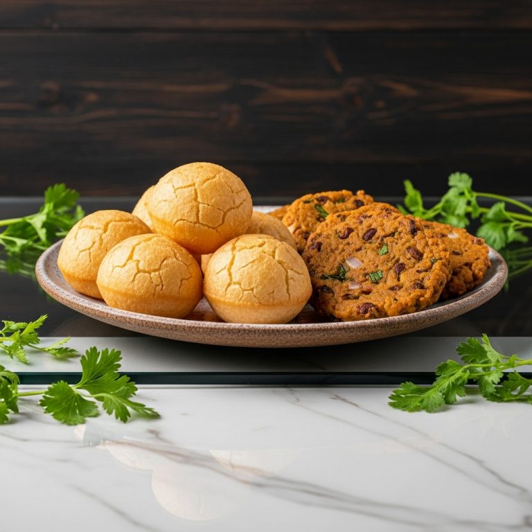 Gluten-Free Nigerian Puff Puff and Akara Breakfast Platter