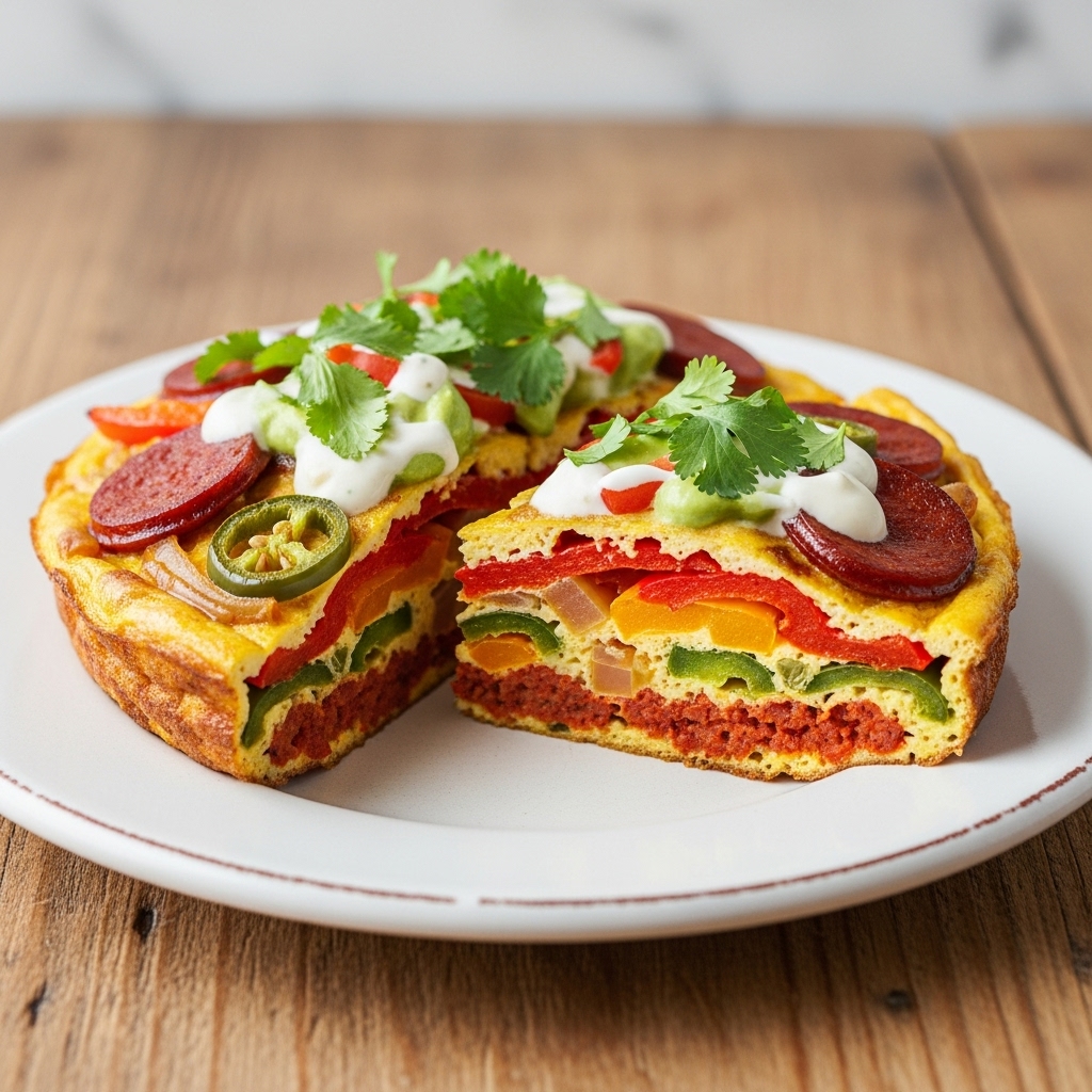 Gluten-Free Tex-Mex Brunch Fiesta: Chorizo & Vegetable Frittata