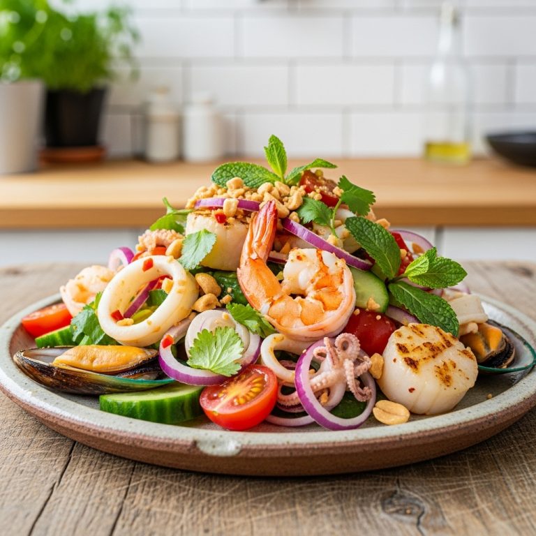Gluten-Free Thai Seafood Salad with Spicy Lime Dressing