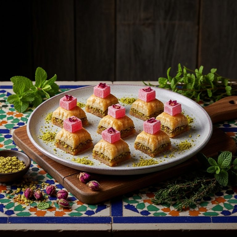 Gluten-Free Turkish Delight: Rose Petal Baklava Bites