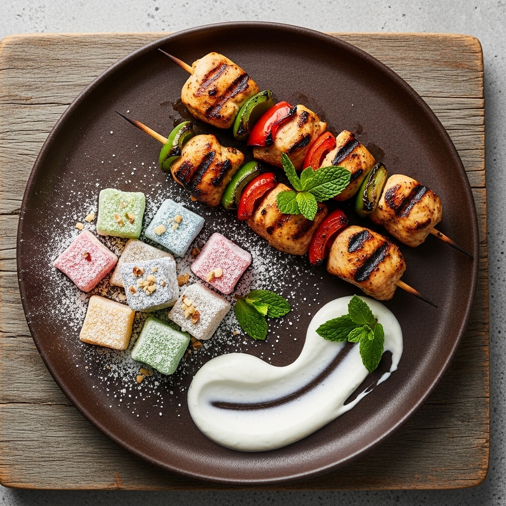 Gluten-Free Turkish Delight: Succulent Chicken Kebabs and Creamy Mint Yogurt Sauce