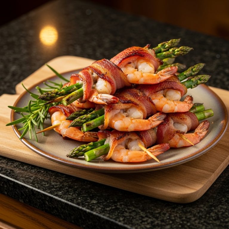Gourmet Bacon-Wrapped Asparagus and Shrimp Skewers