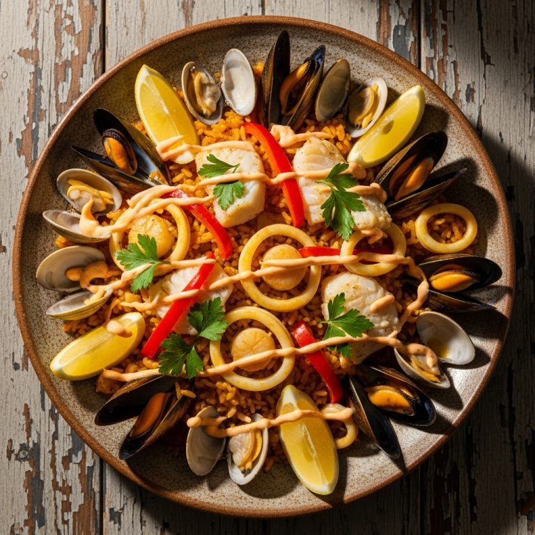 Gourmet Gluten-Free Chilean Seafood Paella with Spicy Aioli – A Culinary Adventure!