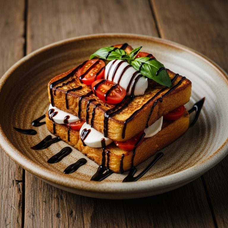 Gourmet Gluten-Free Italian Brunch: Scrumptious Caprese Stuffed French Toast with Balsamic Glaze