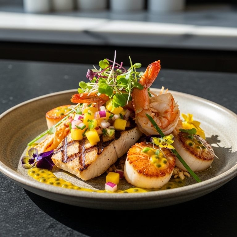 “Gourmet Hawaiian Luau Seafood Medley – A Tropical Twist on a Classic”