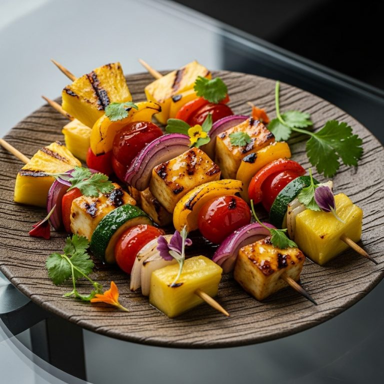 Gourmet Hawaiian Luau Vegetarian Skewers: A Symphony of Tropical Flavors